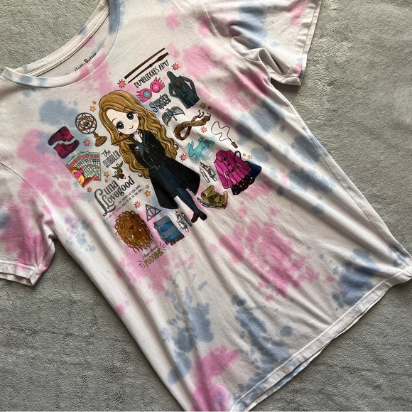 Hot Topic Tops - Hot Topic Harry Potter Wizarding World Luna Lovegood Anime Art Tie-Dye T-Shirt